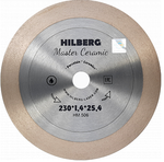 Диск алмазный отрезнорй сплошной (250x1,4х25.4 мм) Master Ceramic Hilberg HM507