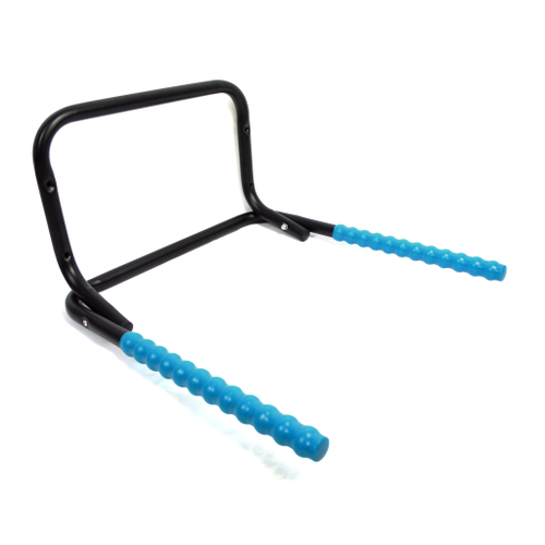 Держатель вело настенный "ГОРИЗОНТАЛЬНЫЙ" до 20кг сталь, широкий, складной, с антицарап. покрыт. синий H040A HORST