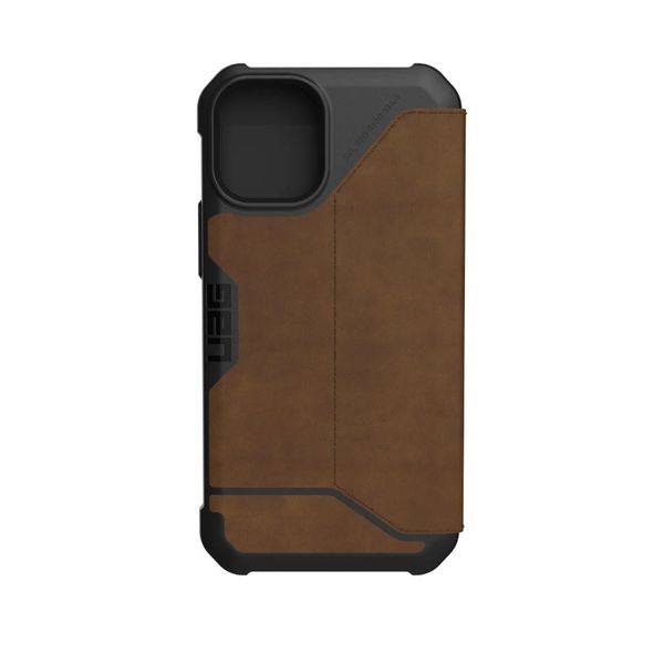 Чехол-книжка Uag Metropolis кожа для iPhone 12/12 Pro 6.1" коричневый (Brown) 112356118380