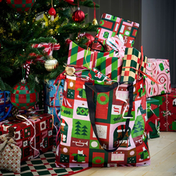 ВИНТЕРФИНТ VINTERFINT Сумка 36 л, цветная/рождество