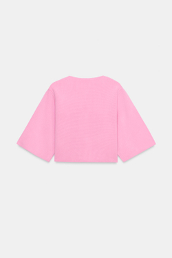 ZARA УКОРОЧЕННЫЙ КАРДИГАН С ОБТЯЖНЫМИ ПУГОВИЦАМИ, РОЗОВЫЙ