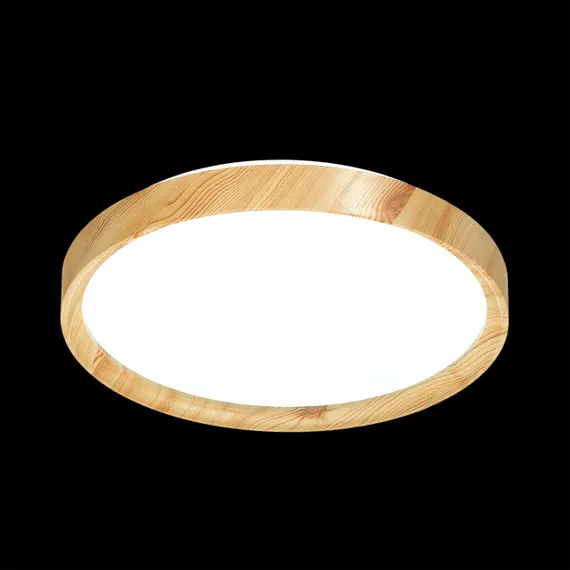 3019/DL TAN SN 175 Светильник пластик/под дер. LED 48Вт 3000-6300 D390 IP43 пульт ДУ/ LampSmart WOODI