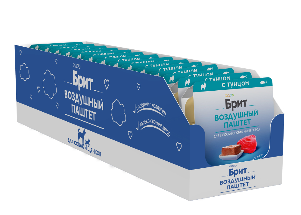 Brit Premium Воздушный паштет с тунцом для взрослых собак мини пород 100 г