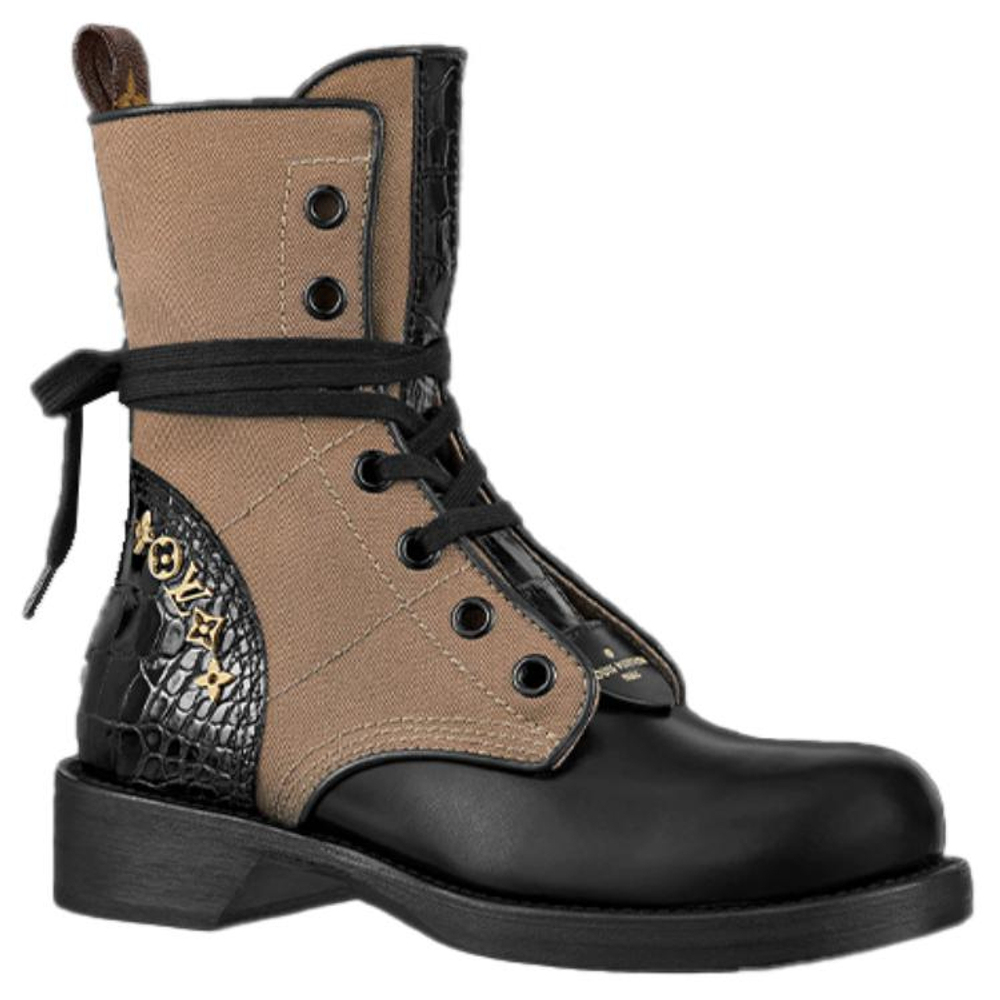 LOUIS VUITTON Lv Metropolis Flat Ranger Boots "Brown" Women"s