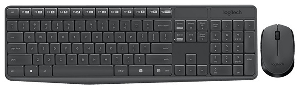 Клавиатура Logitech 920-007948 черный + мышь