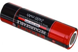 Аккумулятор REXANT 18650, unprotected Li-ion, 2400 mAH, 3.7 В, 2 шт., блистер 30-2010-05