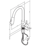 Смеситель для кухни с вытягивающимся изливом, хром AM.PM X-Joy S F85B07500