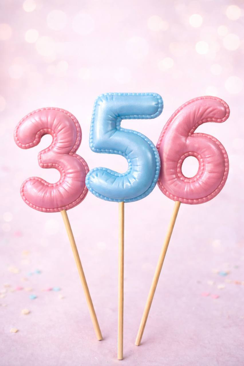 Цифра-шарик из шоколадной глазури