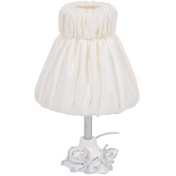 Настольная лампа Орхидея Лайм Белый с абажуром Адель Бланко