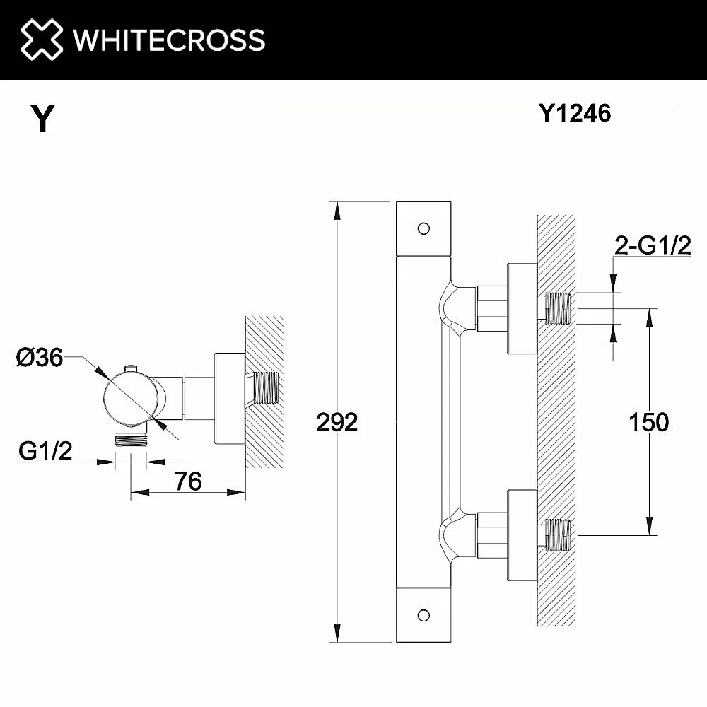 Смеситель для душа WhiteCross Y Y1246NIB никель брашированный