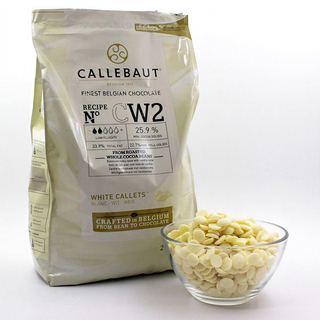 Белый шоколад Сallebaut CW2 25.9% в галлетах,100г