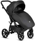Детская коляска Tutis Uno 5 Plus Leather collection 3 в 1 с автокреслом Elo Lux EduSky Black 1402699 Jet Black
