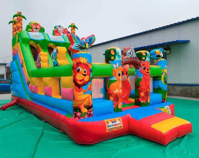 Коммерческий надувной батут «Звериная команда 3», 8*4*5 м