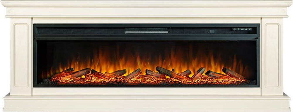 Каминокомплект Geneva 60 - Слоновая кость с очагом Vision 60 LOG LED