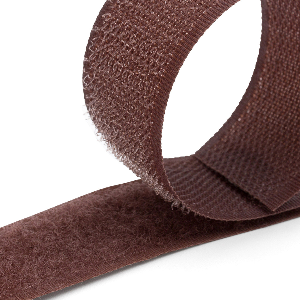 Лента контактная пришивная 20 мм цв. яр. шоколад