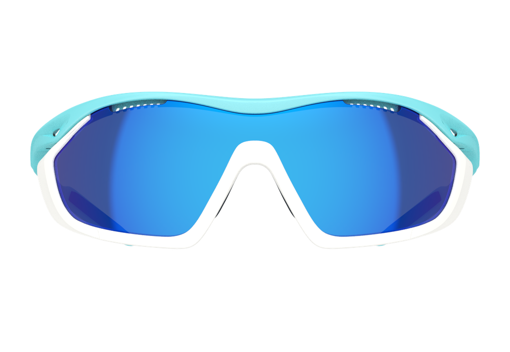 Спортивные очки 720armour Analog Pro / Matte Aquamarine / Matte White Gasket / Smoke Full Blue Ti Lens