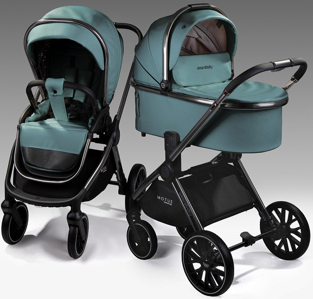 Детская коляска AmaroBaby Motus Premium Ecco 3 в 1 лагуна