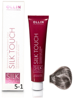 OLLIN SILK TOUCH 5/1 светлый шатен пепельный 60мл Безаммиачный стойкий краситель для волос