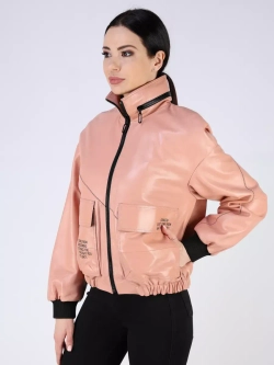 Кожаная куртка демисезонная с капюшоном