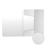 Папка на резинках Erich Krause, А4, 248х320х5 мм, 550 мкм, пластик, "Diamond Total White", в пакете 4 шт.