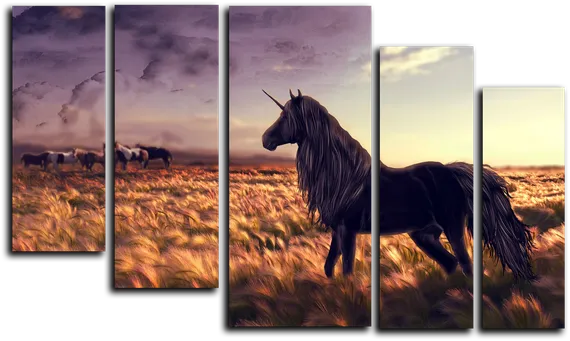 Модульная картина "Сказочный единорог"