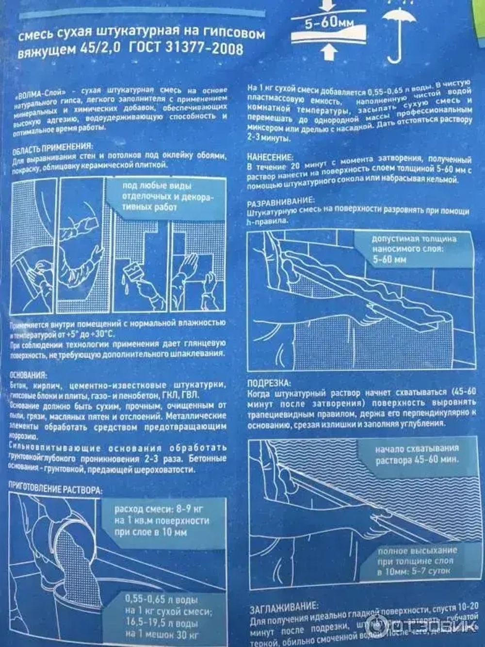 Штукатурка Волма-Слой 30 кг