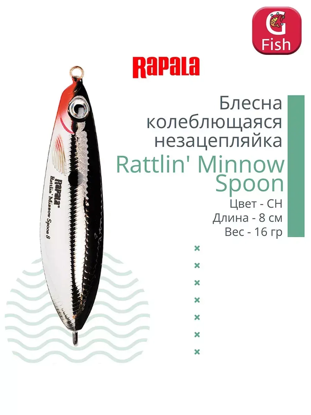 Блесна колебалка Rattlin' Minnow Spoon /PEL