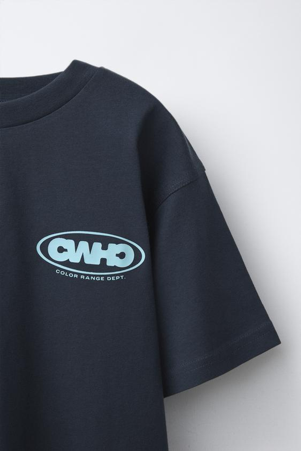 ZARA ФУТБОЛКА С ПРИНТОМ «ЛОГОТИП», ТЕМНЫЙ АНТРАЦИТ