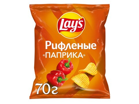 Чипсы LAYS РИФЛЕНЫЕ ПАПРИКА 70гр