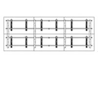 Каркас настенный для видеостены 3х2 EliteBoard EW-5532TW