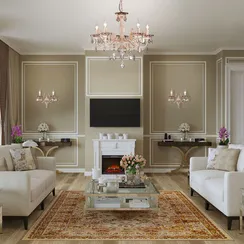 3281/2 / настенный светильник /   белый с золотом/тонированный хрусталь Strotskis