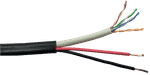 Кабель UTP 5e с питанием, 4x2x0.5 мм + 2х0.75мм, 24AWG медь, внешний, 305 м/бухта