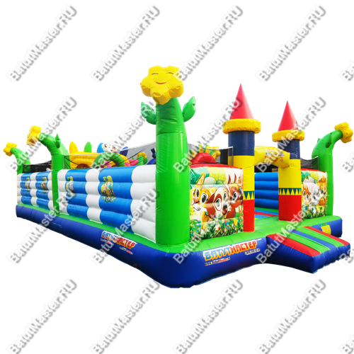 Коммерческий надувной батут "Радужный город" 10*6*3 м