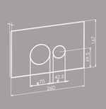 Кнопка для инсталляции Boheme, пластик GOLD