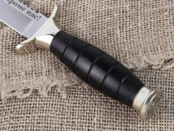 Нож «ВДВ», сталь 95х18, резная рукоять из черного мореного граба