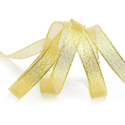 Лента парчовая 10 мм  (22 метра, цвет золото)