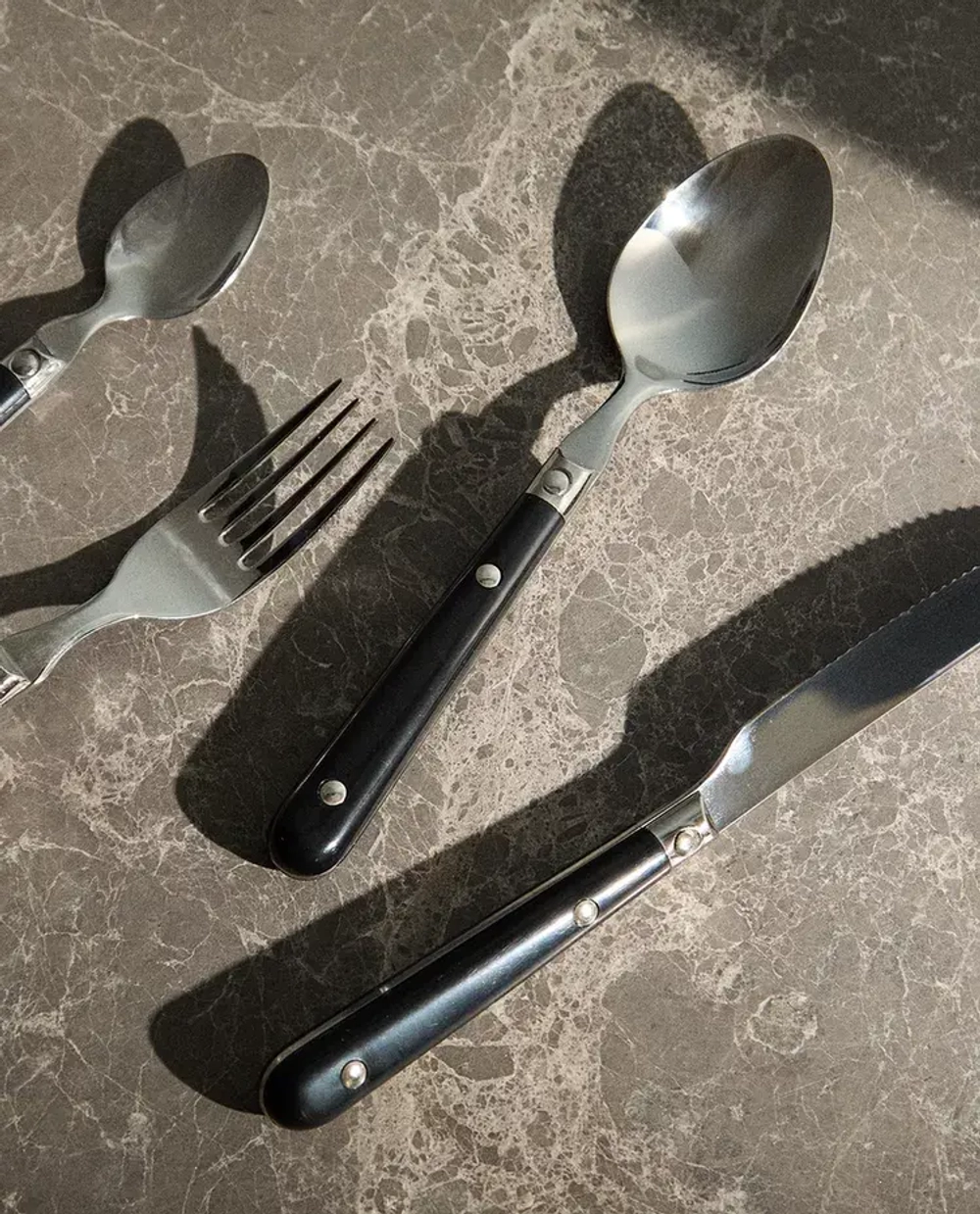 ZARA HOME НАБОР СТОЛОВЫХ ПРИБОРОВ (НАБОР ИЗ 4 ПРЕДМЕТОВ), ЧЕРНЫЙ