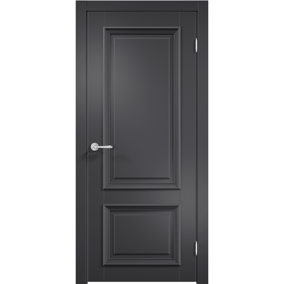 Фото межкомнатной двери эмаль Дверцов Болонья цвет сигнальный чёрный RAL 9004 глухая