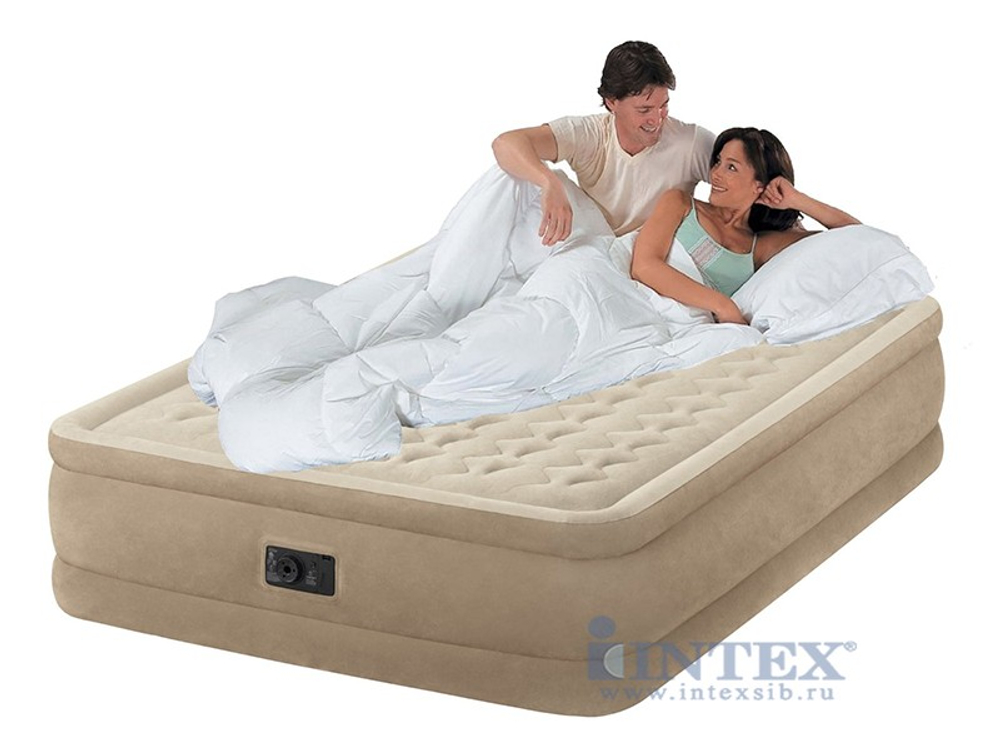 Надувная кровать Intex Ultra Plush Bed, 152х203х46 см.