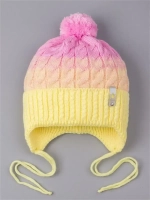 Шапка для девочки осенняя с завязками