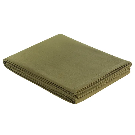 Скатерть из хлопка оливкового цвета из коллекции essential, 170х170 см
