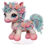 Набор для творчества на акриловой подставке «DIAMOND», единорог, 23*24.5см, (коробка)