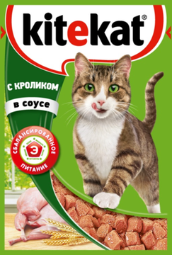 Kitekat пауч кролик в cоусе 85 гр