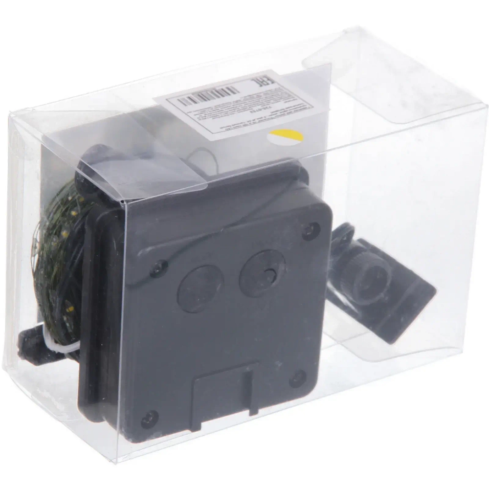 Гирлянда для улицы «Росинка» 10 м 100 ламп LED проволочн.пров. зелен., 8 реж.,IP-54, Теплый белый (солнечная батарея)