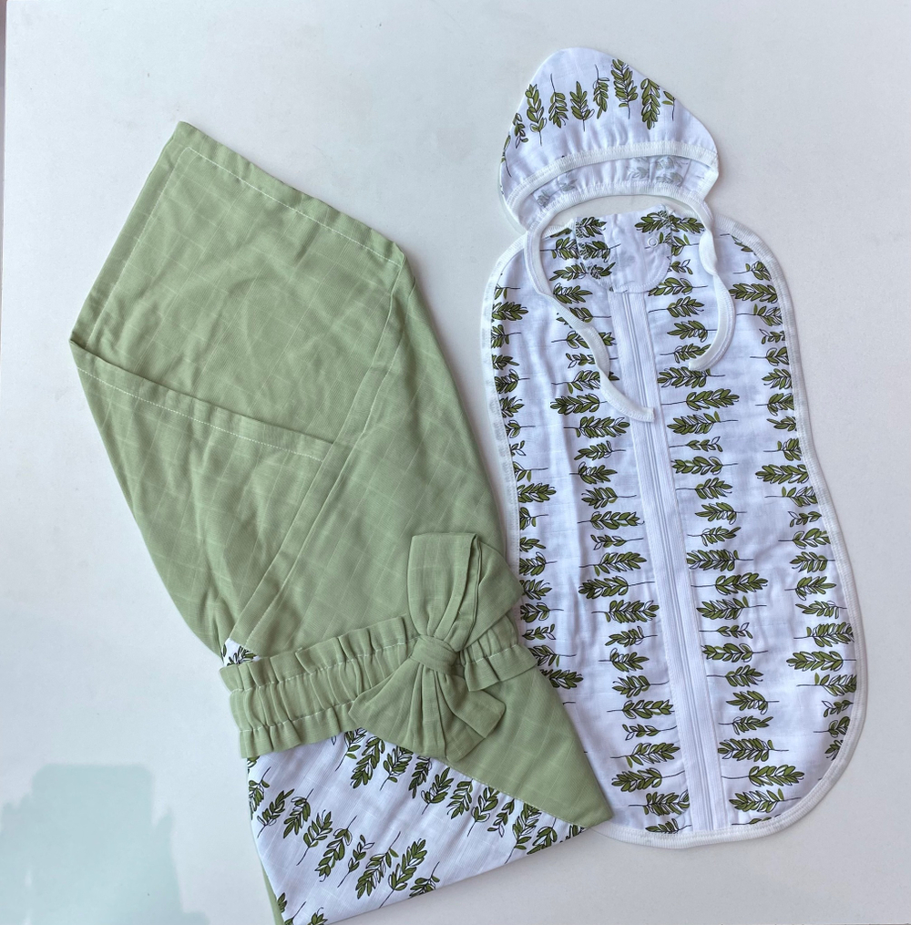 Комплект на выписку "Лялька" - муслин лето (5 пр.) (Цвет: Сиреневый)