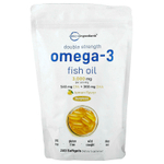 Micro Ingredients, Double Strength, рыбий жир с омега-3, лимон, 240 капсул (1000 мг в каждой капсуле)