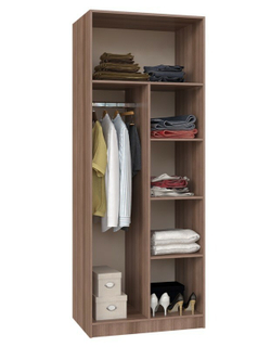 Шкаф 2-х створчатый с перегородкой BTS, венге