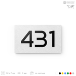 Номер на дверь 431, табличка на дверь для офиса, квартиры, кабинета, аудитории, склада, белая 120х70 мм, Айдентика Технолоджи