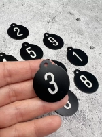 Номерки на ключи, металл