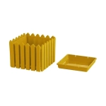 Кашпо Лардо квадратное среднее желтый 284х218мм